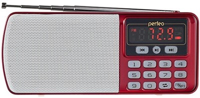 Радиоприёмник Perfeo ЕГЕРЬ FM+ Red 248194