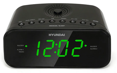 Радиобудильник Hyundai H-RCL221 Black/Green 248197