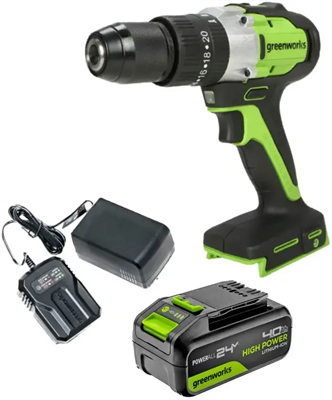 Дрель-шуруповёрт Greenworks GD24DD60 (3704107CUB) 207526
