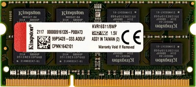 Оперативная память 8GB DDR-III 1600MHz Kingston SO-DIMM (KVR16S11/8WP) 213001