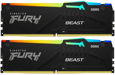 Оперативная память 16GB DDR5 6000MHz Kingston Fury Beast Black RGB (KF560C30BBEAK2-16) (2x8GB KIT) 213093