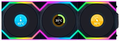 Вентилятор для корпуса Lian Li UNI Fan SL Wireless LCD 120 Black (3 шт.) 214052