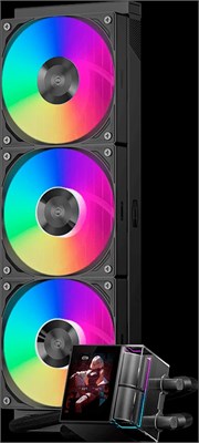 Система жидкостного охлаждения PCcooler DS360 Display ARGB Black 214283