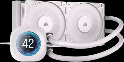 Система жидкостного охлаждения Corsair NAUTILUS 240 RS LCD White 214316