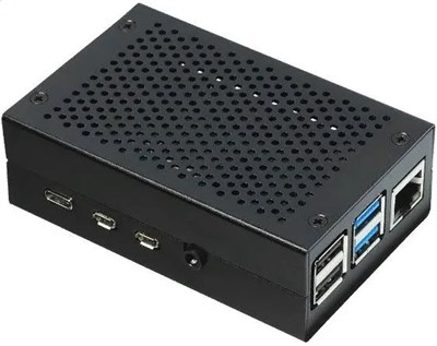 Корпус для одноплатного компьютера ACD Black Fine Heat Dispersion Aluminium Alloy Case for Raspberry Pi 4B (RA508) 215055