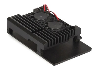 Корпус для одноплатного компьютера QUMO RS010 Aluminium Case with Double Black Fans 215071