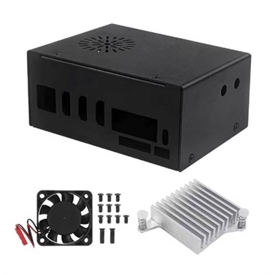 Корпус для одноплатного компьютера Orange Pi Plus Metal Case + Heatsink + Fan (YL929) 215093
