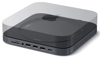 Док-станция Satechi Type-C Aluminum Stand & Hub for Mac Mini Space Gray 215120