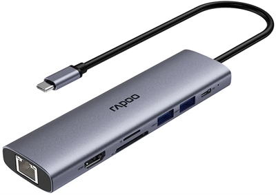 Док-станция Rapoo XD71 7-in-1 USB-C Adapter Grey 215222
