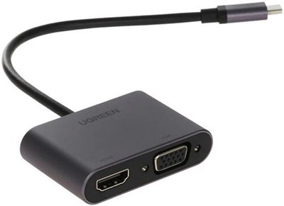 Док-станция UGREEN USB-C to HDMI + VGA Adapter Space Gray (CM162) 215245
