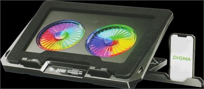 Охлаждающая подставка для ноутбука Digma D-NCP170-2X110RGB 215368