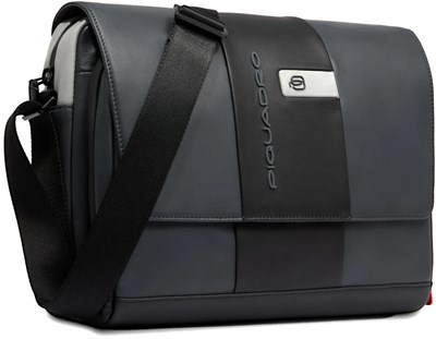 Сумка для ноутбука Piquadro Messenger Laptop Bag 14" Grey/Black (CA6802UB00) 215619