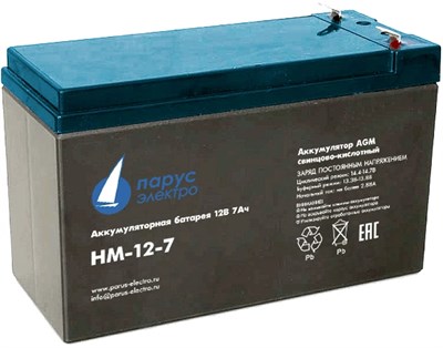 Аккумуляторная батарея Парус электро HM-12-7 220420