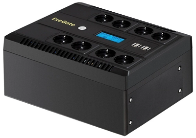 ИБП ExeGate NEO Smart LHB-850.LCD.AVR.8SH.CH.RJ.USB 221165