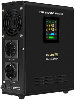 ИБП ExeGate FineSine SX-800.LCD.AVR.2SH + DT 1240 (40Ач) 221460