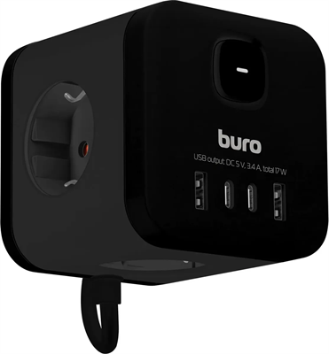 Сетевой удлинитель Buro BU-PC3.1UС-B 222026