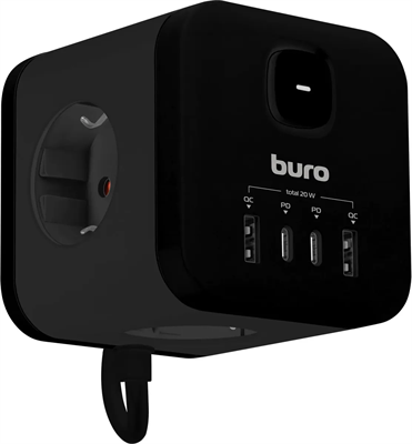Сетевой удлинитель Buro BU-PC3.1UС-PLUS-B 222057