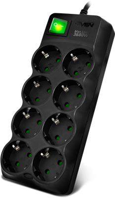 Сетевой фильтр Sven SF-08E-16, 5м 222108