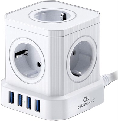 Сетевой фильтр Cablexpert Tower TWR-5-U4-W-3 222113