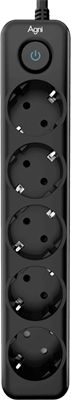 Сетевой фильтр AGNI TP-FD5E-2m-Black 222155