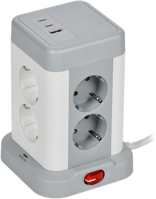 Сетевой удлинитель IEK DN-YP30-16-08-01-ZKU-K41 222193