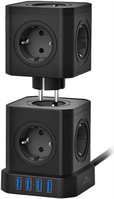 Сетевой фильтр Cablexpert Tower TWR-9-U4-B-2 222197