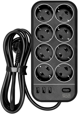 Сетевой фильтр Powercom SP-08 3,0 м 222212