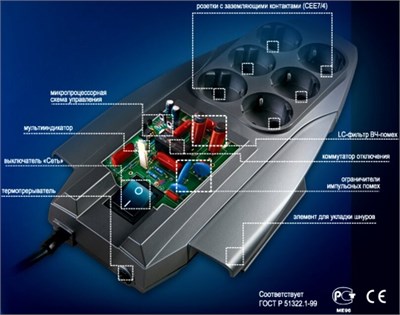 Сетевой фильтр Pilot X-Pro 1.8м 222278
