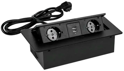 Сетевой разветвитель PREMIER 2R USB Horizontal Black, 1.8м 222289