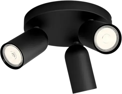 Светильник Philips PONGEE plate/spiral black 3xNW 230V 204873