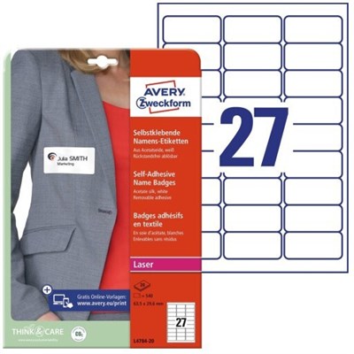 Этикетки Avery Zweckform L4784-20 225578