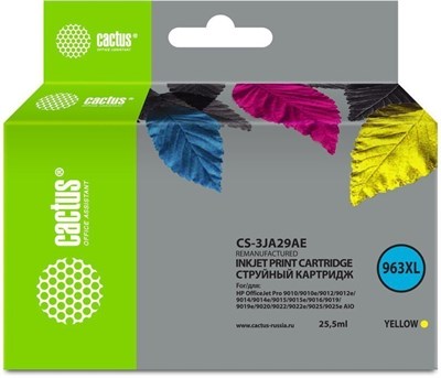 Картридж Cactus CS-3JA29AE Yellow 225899