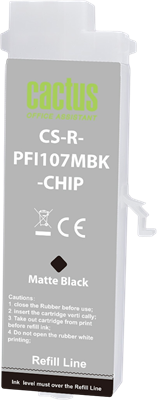 Картридж Cactus CS-R-PFI107MBK-CHIP Matte Black 226240
