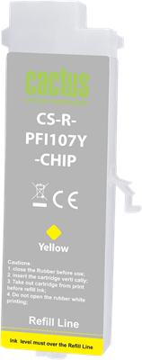 Картридж Cactus CS-R-PFI107Y-CHIP Yellow 226241