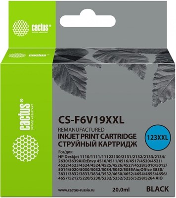 Картридж Cactus CS-F6V19XXL Black 226795