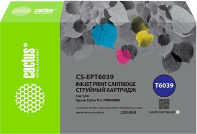 Картридж Cactus CS-EPT6039 Light Light Black 226881