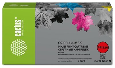 Картридж Cactus CS-PFI320MBK Matte Black 228980