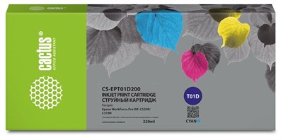 Картридж Cactus CS-EPT01D200 Cyan 229530