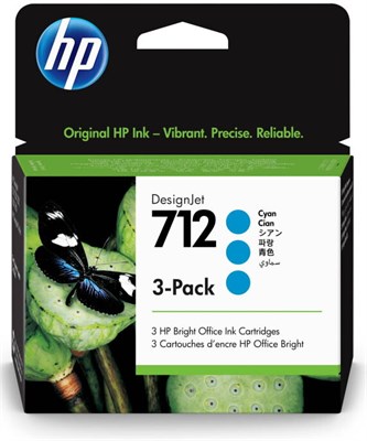 Картридж HP 3ED77A (№712) Cyan 230516