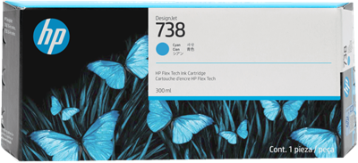 Картридж HP 676M6A (№738) Cyan 232406