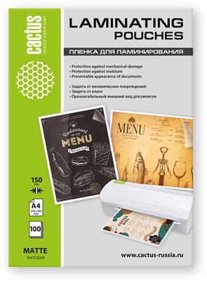Плёнка для ламинирования Cactus CS-LPMА4150100 233130