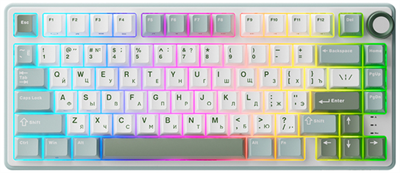Клавиатура Royal Kludge R75 Sky Cyan (Silver Switch) 234095