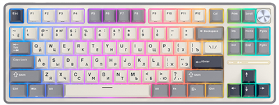 Клавиатура Royal Kludge R87 Pro Half Grey (Brown Switch) 234100