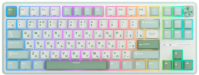Клавиатура Royal Kludge R87 Pro Sky Cyan (Brown Switch) 234104