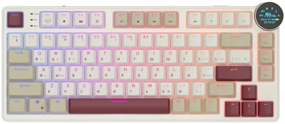 Клавиатура Royal Kludge N80 Rosy Clouds (Brown Switch) 234122