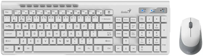 Клавиатура + мышь Genius SlimStar 8230 White/Gray 234323