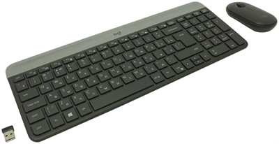 Клавиатура + мышь Logitech MK470 Slim Wireless Combo Black (920-009204/9180) 234338