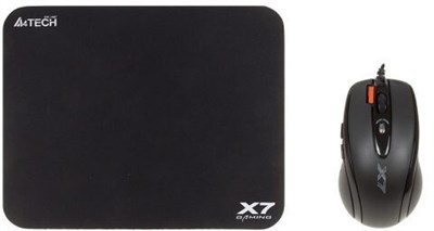 Мышь + коврик A4Tech X-7120 Black 235707