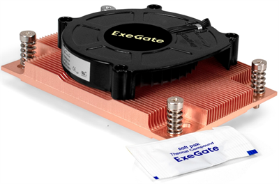 Кулер для серверного процессора ExeGate ESNK-P0062AP4v2.PWM.1U.SP3.Cu 237540