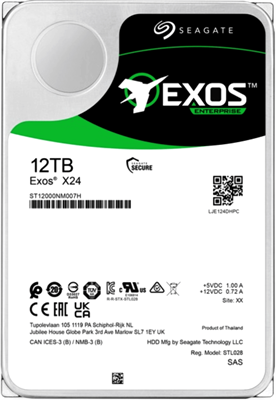 Жёсткий диск 12TB SAS Seagate Exos X24 (ST12000NM007H) 237974